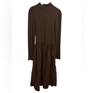 Zara Chocolate Long Sleeve Dress